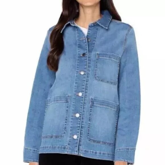 Well Worn Women's Denim Chore Jacket NWT - Picture 1 of 2
